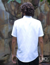 Linen Cotton Short Sleeve Shirt EMSACS0651LCSS1345