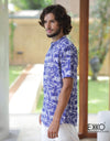 Linen Cotton Short Sleeve Shirt EMSACS0700LCSS