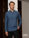 Linen Long Sleeve Shirt - EMSACS0738LLS1335