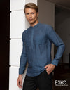 Linen Long Sleeve Shirt - EMSACS0738LLS1335