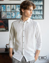 Linen Cotton Long Sleeve Shirt - EMSACS0771LCLS1630