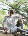 Linen Cotton Long Sleeve Shirt - EMSACS0771LCLS1630