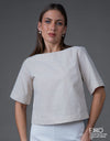 Daria Top - Linen Blend | 100% Cotton