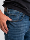 Men's Slim Mid Rise Jeans - Mid Wash