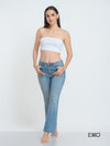 Women's Flared High Rise Jeans - Light Wash
