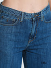 Women's Wide High Rise Jeans - Mid Wash