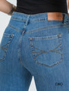 Women's Flared High Rise Jeans - Mid Wash