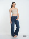Women's Wide High Rise Jeans - Dark Wash