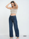 Women's Wide High Rise Jeans - Dark Wash