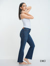 Women's Flared High Rise Jeans - Dark Wash