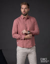 Linen Blend Long Sleeve Shirt - EMSACS0871LTLS1864