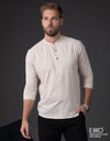 100% Cotton Three Quarter Sleeves Shirt - EMSACS0874CTQS1865