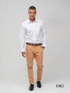 White Dobby Formal Shirt - EMSAFSS0012CECLSF072