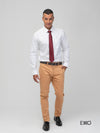White Dobby Formal Shirt - EMSAFSS0012CECLSF072