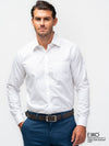 White Dobby Formal Slim Fit Shirt - EMSAFSS0012CECLSF112
