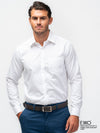 White Dobby Formal Slim Fit Shirt - EMSAFSS0012CECLSF112