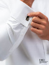 White Dobby Formal Slim Fit Shirt - EMSAFSS0014CECLDCF106
