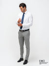 White Dobby Formal Slim Fit Shirt - EMSAFSS0014CECLDCF106