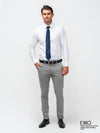 White Dobby Formal Slim Fit Shirt - EMSAFSS0014CECLDCF106