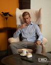 Light Blue Wrinkle-Free Formal Shirt EMSAFSS0015CWFLDCF115