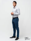 Grey Wrinkle-Free Double Cuff Formal Shirt - EMSAFSS0015CWFLDCF117