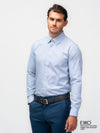 Blue Dobby Formal Slim Fit Shirt - EMSAFSS0017CECLSF095