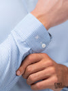 Blue Dobby Formal Slim Fit Shirt - EMSAFSS0017CECLSF095
