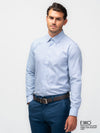Blue Dobby Formal Slim Fit Shirt - EMSAFSS0017CECLSF095