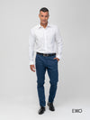 White Dobby Formal Shirt - EMSAFSS0017CECLSF107