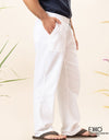 Linen Pant - White 8.0