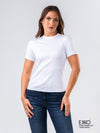 High Neck T-Shirt - Supima Cotton