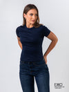 High Neck T-Shirt - Supima Cotton