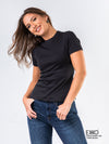High Neck T-Shirt - Supima Cotton