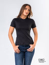 High Neck T-Shirt - Supima Cotton