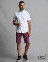 Linen Cotton Short Sleeve Shirt EMSACS0593LCSS1009