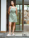 Lilah Pinafore Dress - Linen Blend