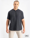 Linen Cotton Short Sleeve Shirt - EMSACS0446LCSS0811