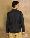 Red | Black Linen Long Sleeve ShirtEMSACS0686LLS