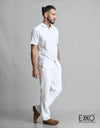 Linen Cotton Short Sleeve Shirt - EMSACS0271LCSS1012