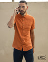 Linen Cotton Short Sleeve Shirt EMSACS0623LCSS