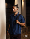 Linen Cotton Short Sleeve Shirt EMSACS0623LCSS