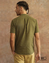Linen Cotton Short Sleeve Shirt EMSACS0670LCSS
