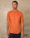 Linen Cotton Short Sleeve Shirt EMSACS0670LCSS