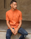 Linen Cotton Short Sleeve Shirt EMSACS0670LCSS