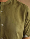 Linen Cotton Short Sleeve Shirt EMSACS0670LCSS